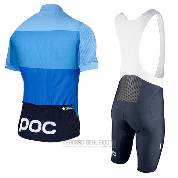 2017 Fahrradbekleidung POC Fondo Elements Hellblau Trikot Kurzarm und Tragerhose